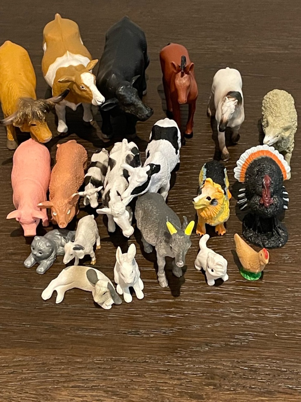 Assorted Farm Animal Toy Set - Mixed Colors Lot 20